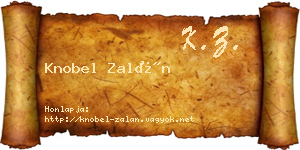 Knobel Zalán névjegykártya
