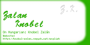 zalan knobel business card